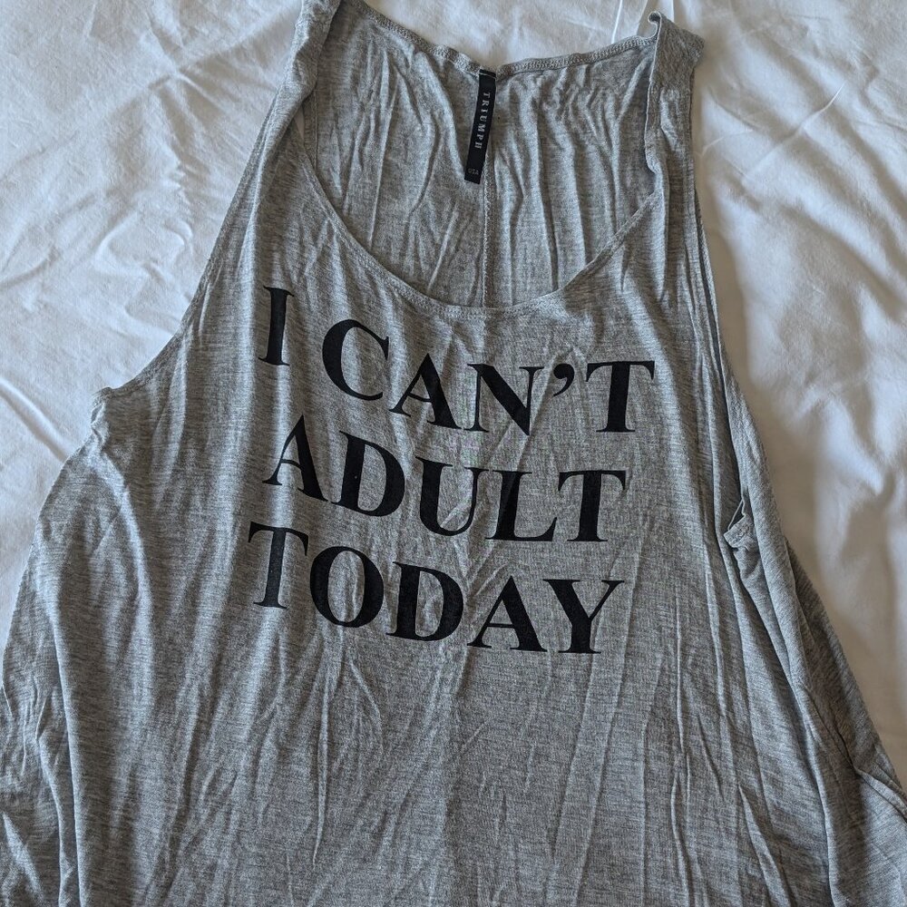 Funny Tank top Grey - Women's XL